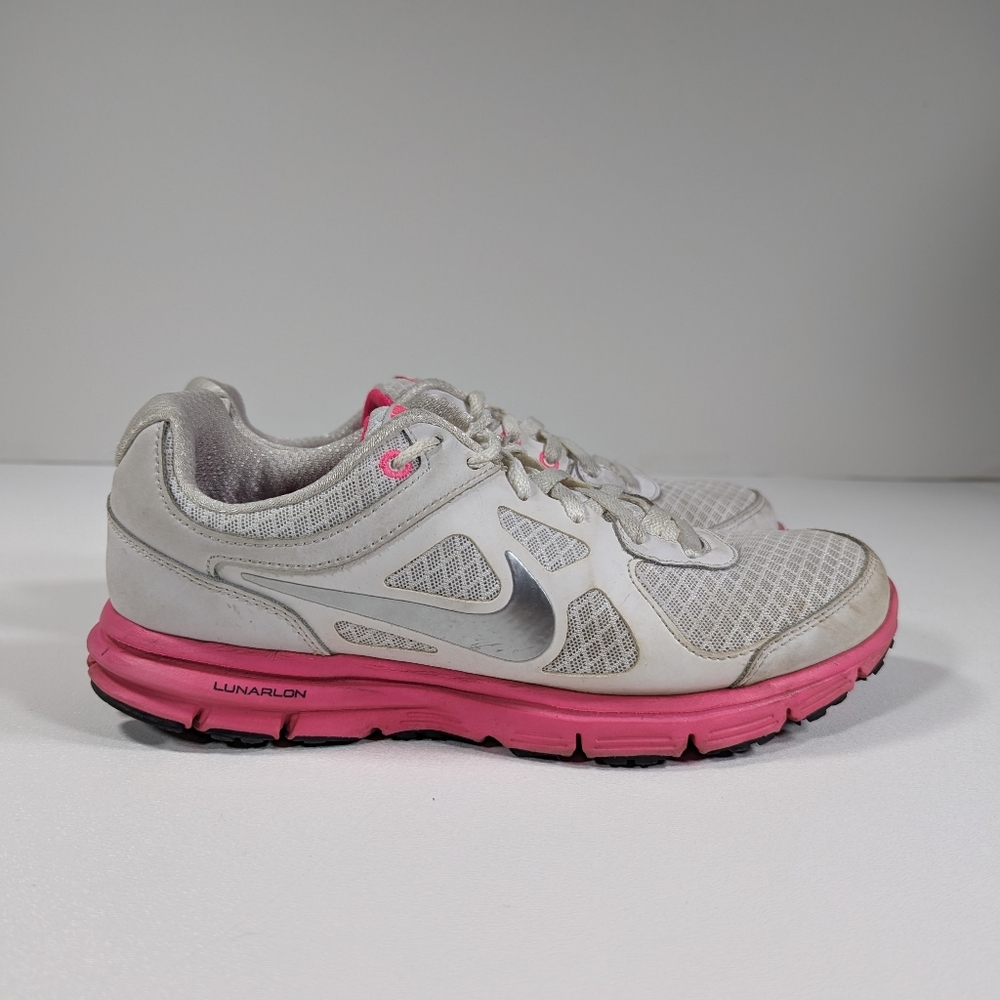 Nike Shoes Womens Size 9 Lunar Forever 488164-100 White Pink Sneakers Running